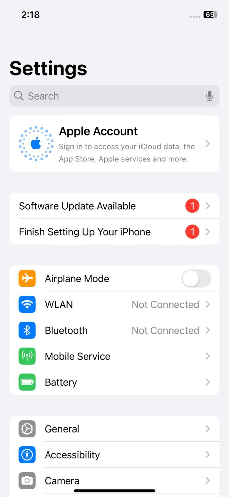 iPhone 12 Setting